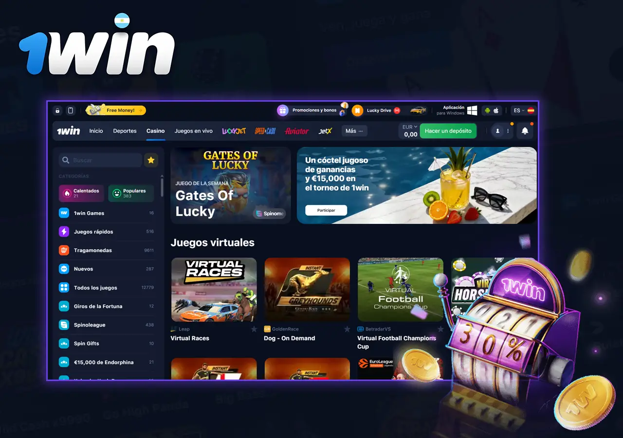 Información sobre Deporte virtual 1win