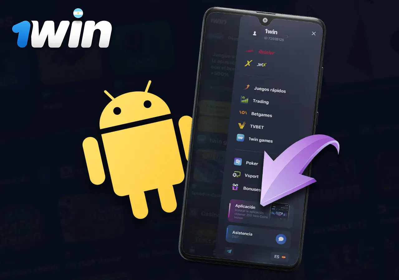 Cómo descargar la aplicación móvil 1win en Android paso 3