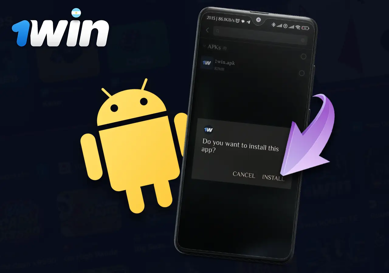 Cómo descargar la aplicación móvil 1win en Android paso 5